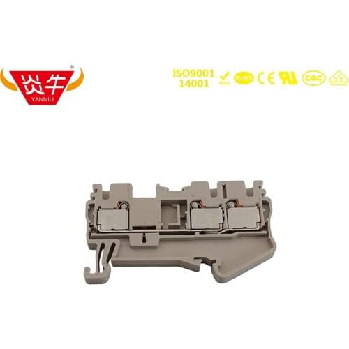 DINKLE DP 2.5-TN one in two output Spring-cage Strip Wire Connection Electrical Connector Din Rail Terminal Block Phoenix ST2.5