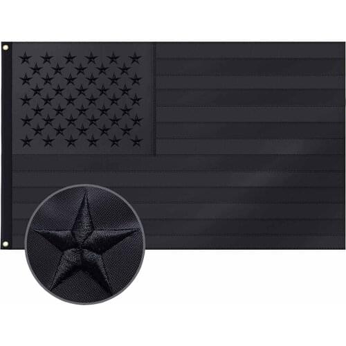 150x90cm American Flag Nylon Embroidered Stars Sewn Stripes 100% 210D Polyester Fiber Blackout Tactical Heavy USA Flags