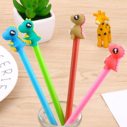 40PCS Dinosaur Black Pen Cartoon Cute Animal Gel Pen Student Gift Stationery Cute School Supplies Office Accessories