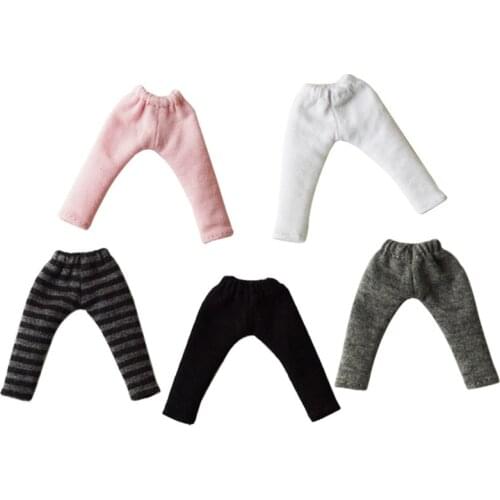 5 Colors Cute Stripe Obitsu11 Doll long Pant for OB11 Pants for 1/12 Bjd Doll Clothes Accessories