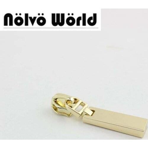 50sets/lot 5# 3colors 53*10mm Nylon Plastic teeth metal teeth zipper head plus zipper puller slider metal Hardware Accessories