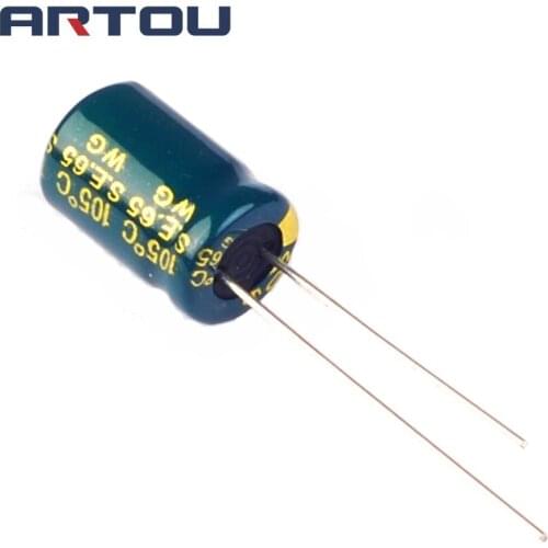 50PCS 470uF 25V 8*12mm 105 Centigrade Radial Electrolytic Capacitor