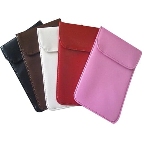 50pcs/lot 5.3 inch PU Leather RF Signal Shield Blocker Jamer Bag Anti-Radiation Pouch Case for Mobile Phone