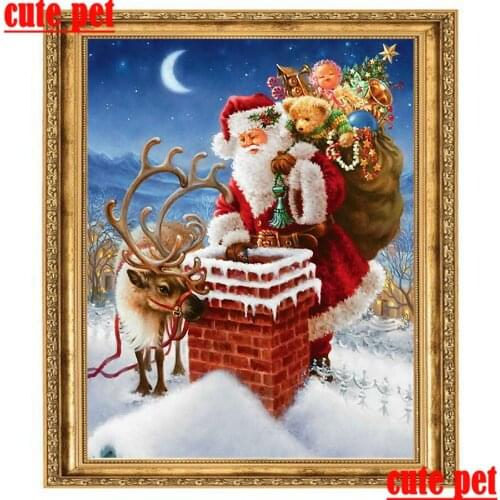 Diamond Painting DIY Santa Claus gift Cross Stitch Embroidery No Frame Diamond Painting Home Decorations mosaic Family Handwork