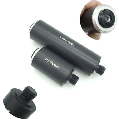 Free shipping Black 2inch/4inch Billiard Pool cue extension light aluminum Cue Exceed for mezz high quality Cue extenders