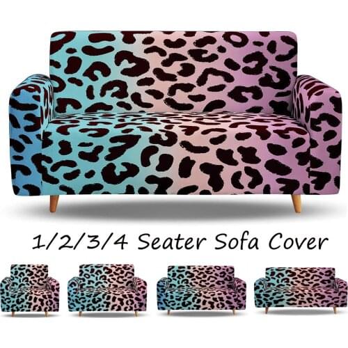 3d Leopard Print Sofa Cover Pink Blue Sofa Cover Set Elastic Couch Luxury Cover Sofa Covers For Adults Sofa Towel 1/2/3/4Seater