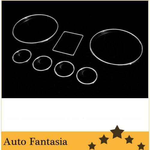 Chrome dash gauge ring set - for Audi a6 c5