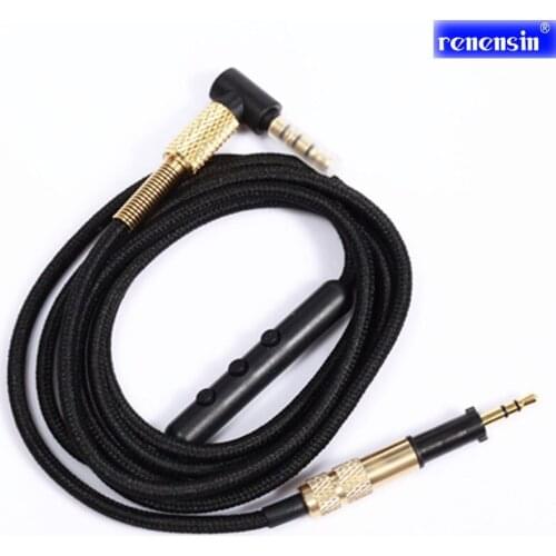 Renensin K450 headphone cable Hifi Audio cable line for AKG K451 K480 Q460 Headphones Cords with Mic Volume for iPhone Android
