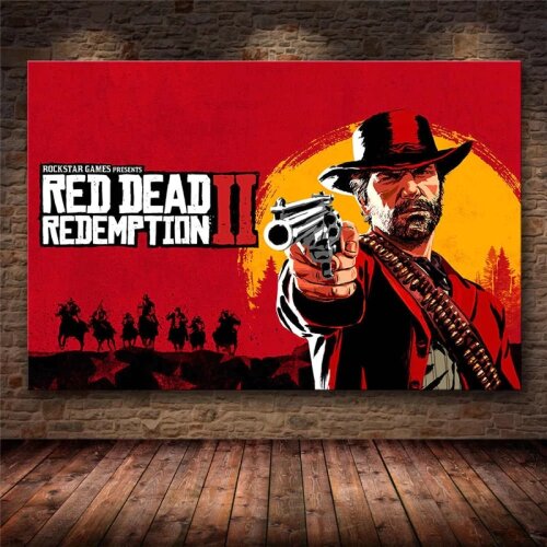 5D DIY Diamond Painting Red Dead Redemption Game Full Drill Cross Stitch Pictures Of Rhinestones Embroidery Mosaic Home Decor