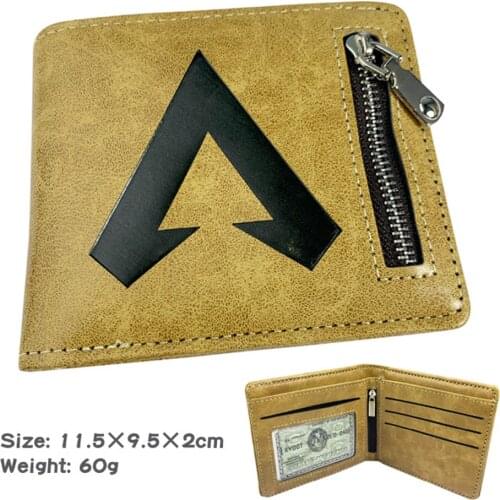 Game Apex Legends PU Wallet Hidden Discount Mens Casual Zipper Poucht Leather Credit Coin Note Photo Cards Holder Purses