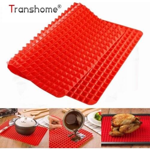 Transhome Silicone Baking Mat Non-stick Mat Pyramid Pan Oven Mat BBQ Grill Pan Cooking Mat Baking Tray Sheet Baking Tools 2019
