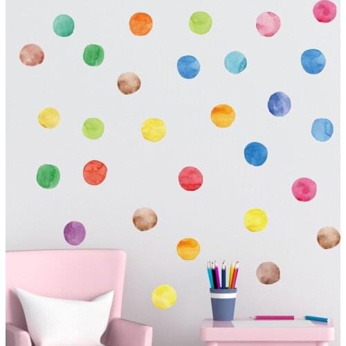Creative Round Dots Wall Stickers for Kids Rooms Decoration Bedroom Living Room Wall Decals Art Sticker Home Decor Wallpaper