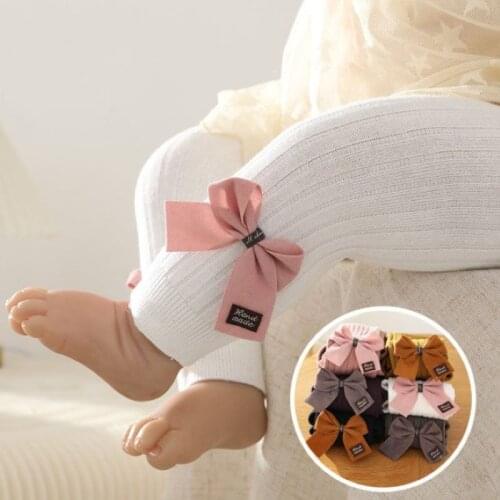 0 to 5Yrs Spring Autumn Double Needle Leggings Girl Combed Cotton Ribbed Leggings Baby Soft Lace Knitted Legging For Baby Pants