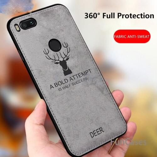 Hot Cloth Texture Deer 3D Soft TPU Magnetic Car Case For Xiaomi Mi 6 Mi6 Built-in Magnet Plate Case For Xiaomi Mi 5X A1 Cover