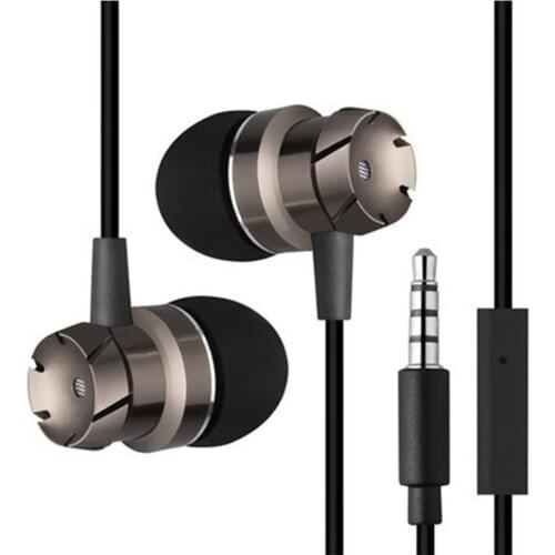 Stereo Bass EarPhones with MIC In-Ear 3.5 mm Noise Cancelling HeadPhones Wired Headset Xiaomi Samsung Huawei Phones