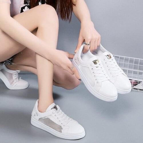 2021 Spring and Summer New Fashion Ins Mesh Breathable White Clunky Casual Mesh Surface Shoes Trendy Womens Shoes