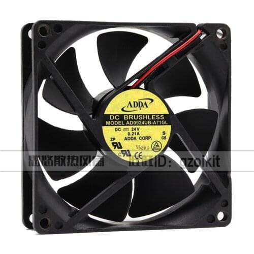 New original AD0924UB-A71GL 24V 0.21A 9CM 9025 2-wire inverter fan