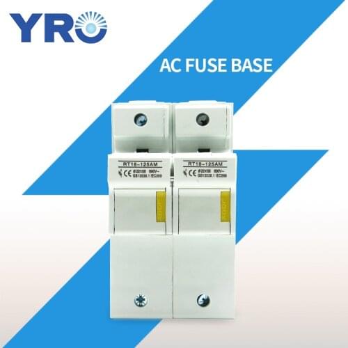 AC 1PC 2P Fuse Base 690V With LED light Matching Fuse 22x58MM R017 only Fuse Base RT18-125AM