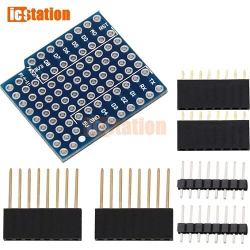 ProtoBoard Shield for WeMos D1 mini double sided Perf board Expansion board