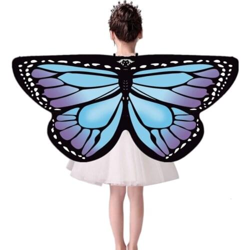 European Style Butterfly Cloak Wings Cloak Kid Shawls And Ponchos Shawls Girls Costume Festive Party Supplies Prop 1Pcs