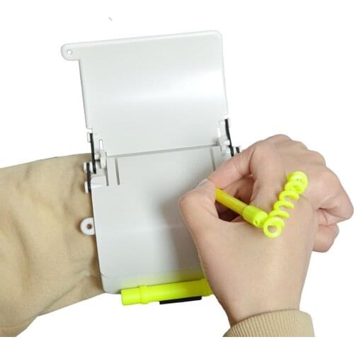 3-Page Wrist Writing Dive Slate With Pencil And O-rings Scuba Gear Accessory ABS+nylon 13.2 * 12.3cm Snorkeling Accessories