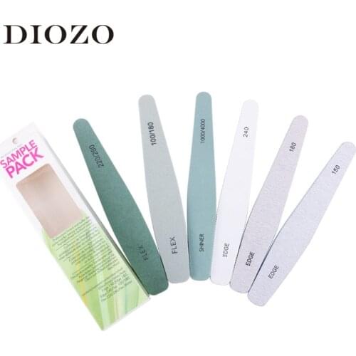6Pcs Profession Nail File Cuticle Remover Buffer Sanding Files Durable Buffing Manicure Nail Tools