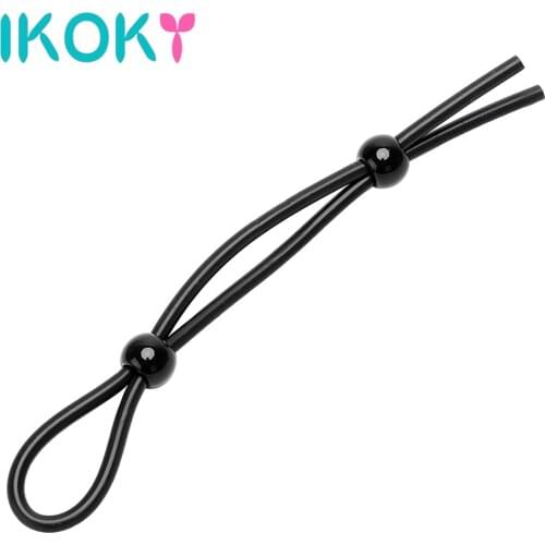 IKOKY Silicone Penis Rings Sex Toys for Men Adjustable Erotic Cock Rings Adult Product Time Delay Ejaculation Sex Shop