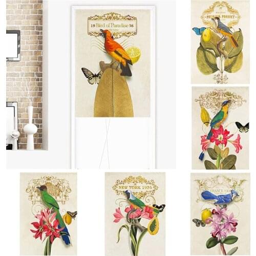 Retro Home Partition Curtain Bedroom Kitchen Door Curtain Home Decoration Dustproof Half Curtain Blackout Curtain