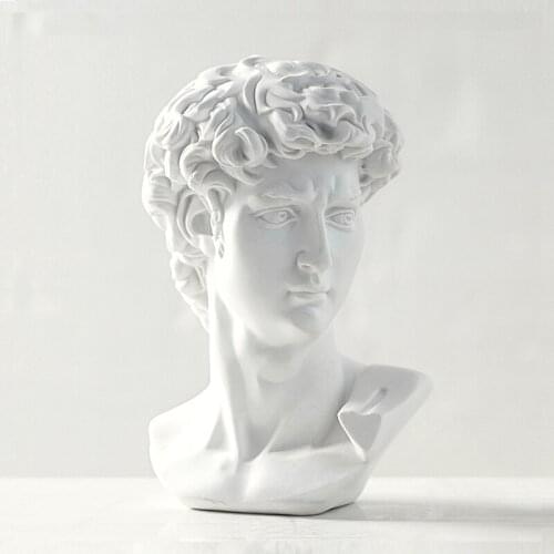 BUST STATUE RETRO ART CRAFT RESIN HEAD SKULL SCULPTURE SKETCH MODEL DAVID MOLIERE HOME DECORATION ACCESSORIES MODERN FIGURINE