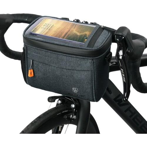 WHEEL UP MTB Bicycle Cycling Insulated Front Bag Basket Pouch Biking Portable Bike Handlebar Phone Holder Dustproof Cycling Part