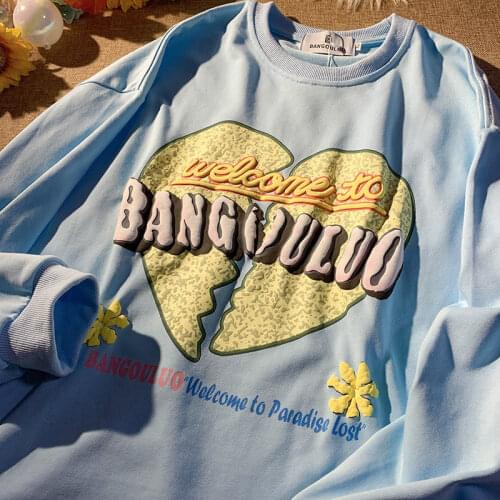 2021 Harajuku Sweatshirts Vintage Letters Printing Goth Teens Girls Clothes Fashion Streetwear Long Sleeve Tops Autumn Pullovers