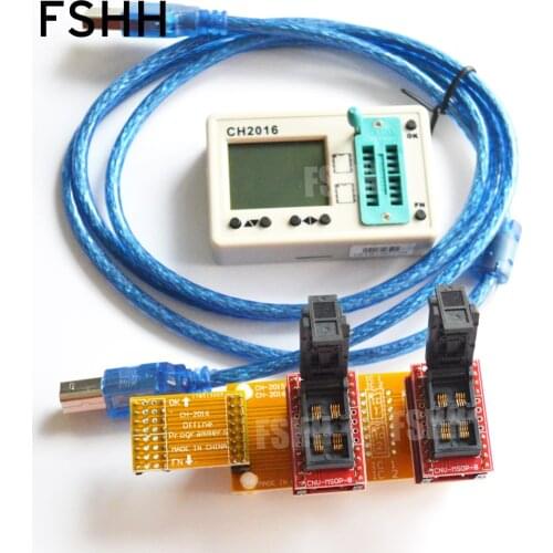 USB SPI FLASH programmer CH2016 Multi offline programmer+Clamshell MSOP8+MSOP8 test socket Production 1 drag 2 programmer