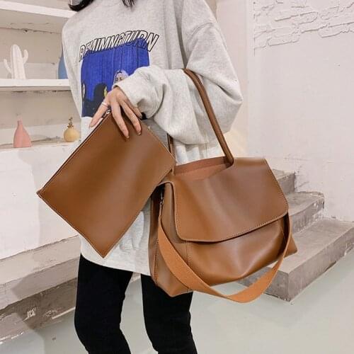 Vintage High-capacity Designer PU Leather Crossbody Bags For Women 2021 Womens Trend Handbags Branded Trending Cross Body Bag