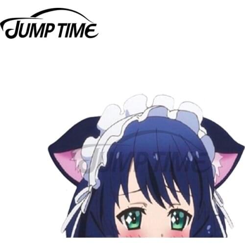 Jump Time 13x8cm For Cyan Hijirikawa Peeker from Show Car Sticker Windshield Trunk Decal Refrigerator Personality Vinyl Car Wrap