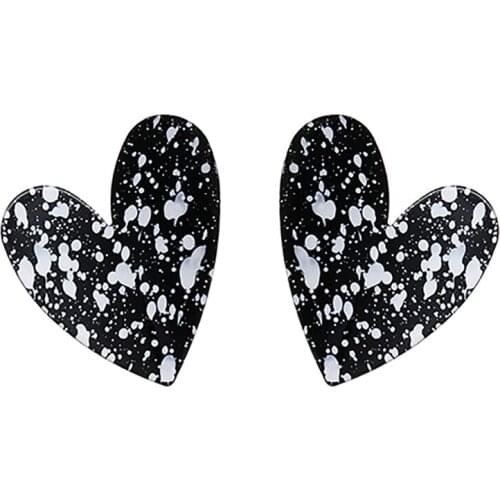 ZHINI New Fashion Heart Stud Earrings for Women Personality Punk Metal Alloy Earring Statement Earring Party Jewelry brincos