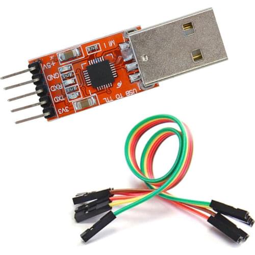 1 Set USB 2.0 To TTL UART 5PIN Module Serial Converter CP2102 STC PRGMR Free Cable EM88