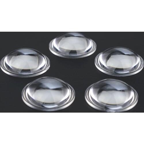 10PCS 27.7mm Optical Acrylic Plastic Aspheric LED Focal Length Plano Convex Lens Focus 25mm
