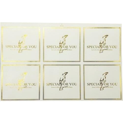 600Pcs/lot White Espercially For You Square kraft Paper Self Adhesive Scrapbooking For Handmade Products Lovely Gift Stickers