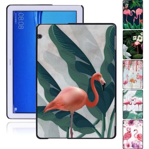 Case For Huawei MediaPad T5 10 10.1 Inch/T3 8.0"/T3 10 9.6"/M5 Lite 10.1"/M5 10.8" Flamingo Pattern Plastic Tablet Back Shell