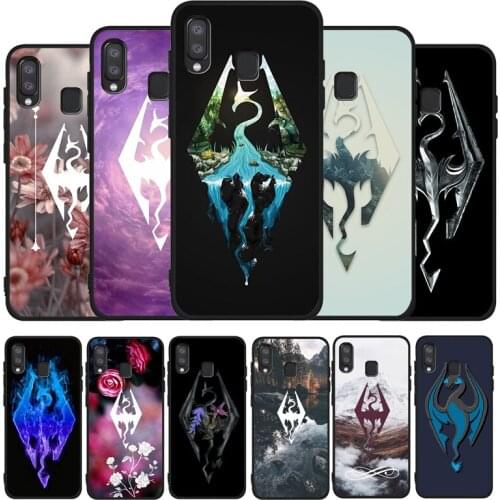 Skyrim Logo Black Phone Case For Samsung Galaxy A71 A51 A41 A31 A20E A10 A20 A40 A50 A70 M30S M20 A7 A8 A9 2018