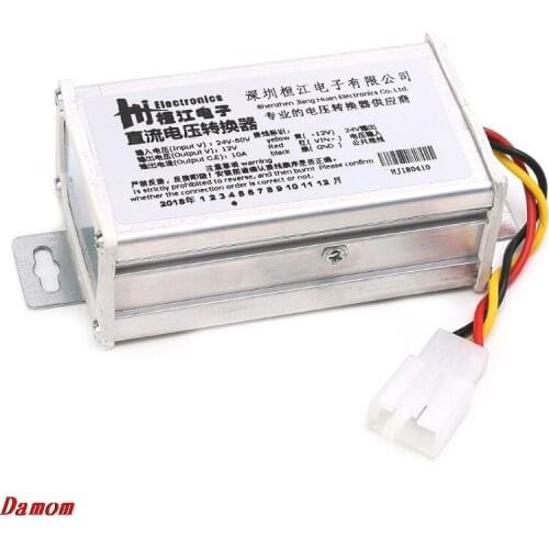 DC 24V-60V To 12V 10A 120W Converter Adapter Transformer For Electric Bicycle Damom
