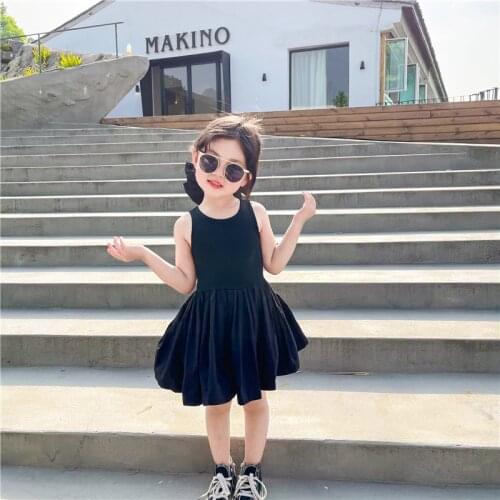 Kid Princess Dresses For Girls Summer Child Sleeveless Off Shoulder Backless Tutu Dress Goth Style Children Birthday Party Dress