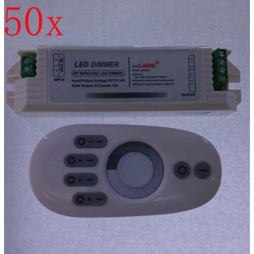 FREE DHL 50sets/lot DC12V/24V 12A 4-zone 2.4G RF LED Dimmer Touch Screen Panel Controller for single color LED Strip
