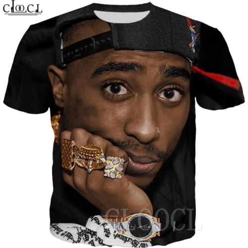 Rock Rapper 2pac T Shirts 3D Print Tupac Amaru Shakur Hip Hop Streetwear T-shirt Men Women Oversized Summer Casual Tee Pullovers