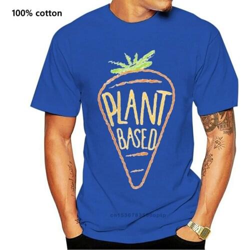 Vegan And Plant Based For The Carrot Inclined T Shirts Purified Cotton T-Shirts Short Sleeved Mens O Neck Tee Shirt
