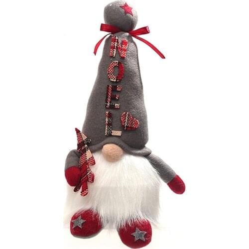 Dwarf Rudolph Forest Old Man Faceless Doll With LED Light Halloween Holiday Gift Flashing Nordic Nice Gnome Christmas Decoration