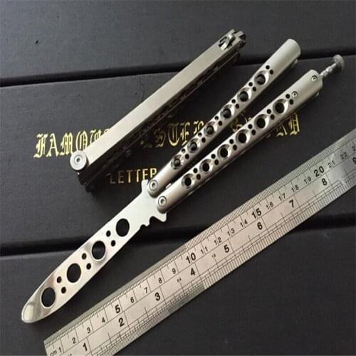 Titanium Classic butterfly flapping knife with titanium handle BM40 Tactical Folding Outdoor Camping Survival EDC knife