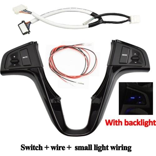 Piano black / Silver button switch for H yundai verna solaris Steering Wheel Audio Volume Music Control Button with backlight