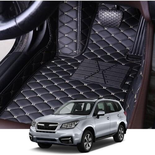 For Subaru Forester SJ 2014-2018 5 Seats LHD Car Floor Mats Set Leather Cover Mat Styling Foot Protector Pad Auto Accessories