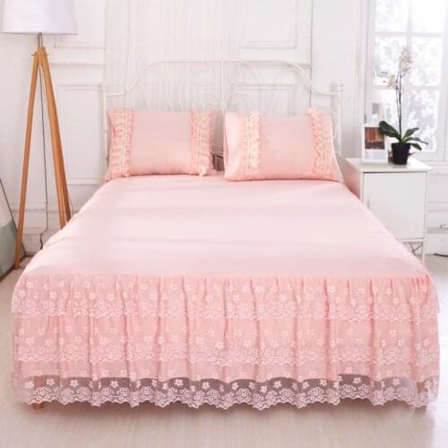 Lace ruffles Bed skirt princess bed sheet Linens Bedspread on the bed linen Bedspreads for bed covers mattress pad bed plaid